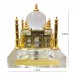Gold Plated Crystal Illuminated Taj Mahal